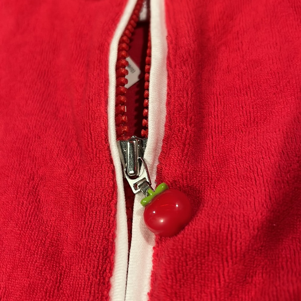 NWT Gymboree Candy Apple Red Piped Terry Zippered Jacket 2004 Size 3 - Picture 6 of 15